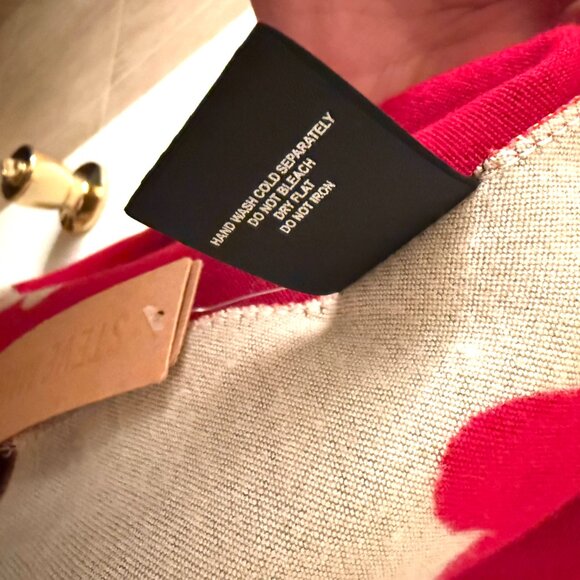 New Steve Madden Long Red Taupe Heart Scarf Wrap Shawl With Tags - Picture 3 of 11